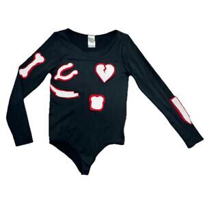 Spirit Halloween Operation Board Game Costume Black Leotard Adult Size Small Top